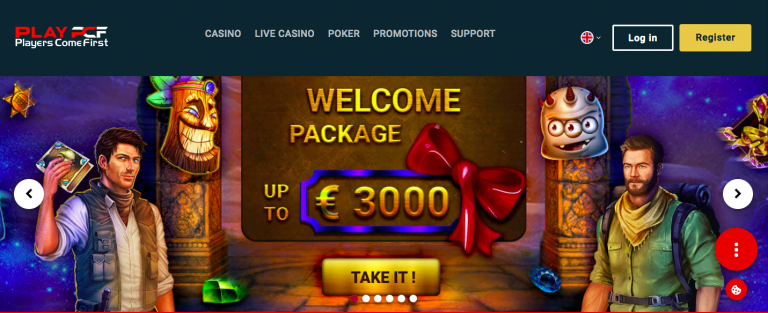 Play PCF Casino Welcome Bonus info