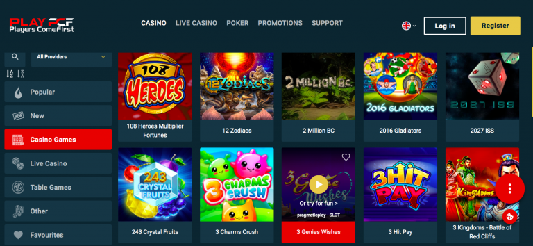 Play Pcf Casino Games List